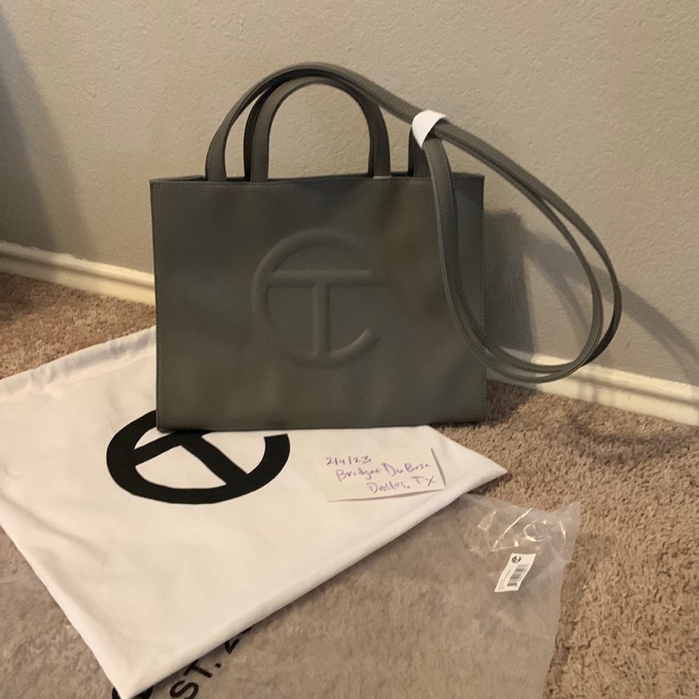 Telfar Medium Gray Shopping Bag